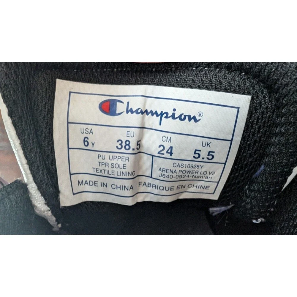 Champion Arena Power Lo V2 Sneakers Youth Size 6 Athletic Shoe Unisex 90's Retro